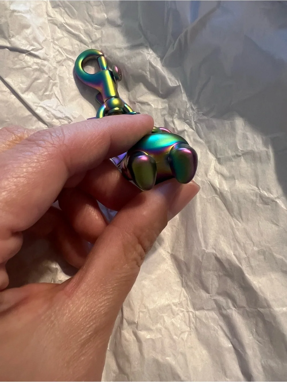 Coach 3D Oil Slick Bear Charm NWTS!